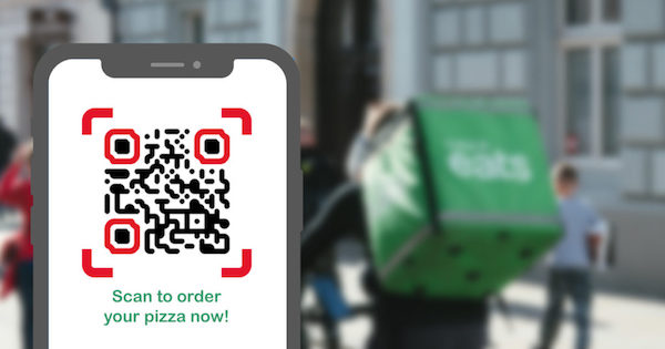 Lieferservice mit QR Code bewerben
